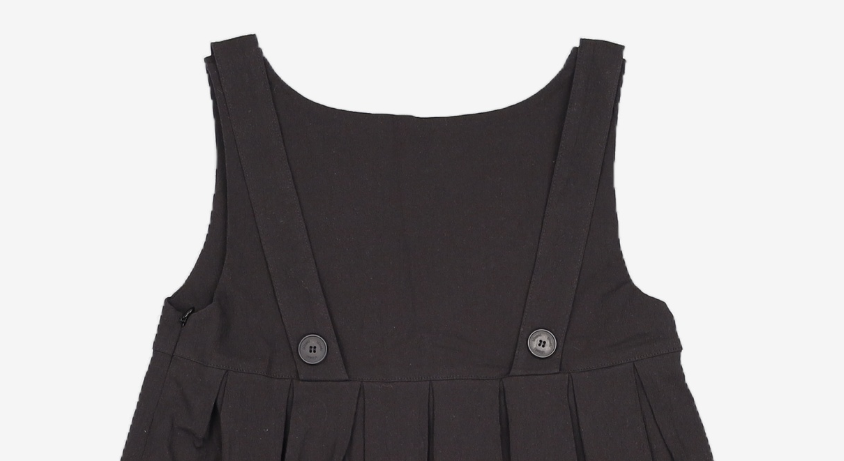USED] 미세키서울(MISEKI SEOUL) Pleats button doll dress BLACK OS