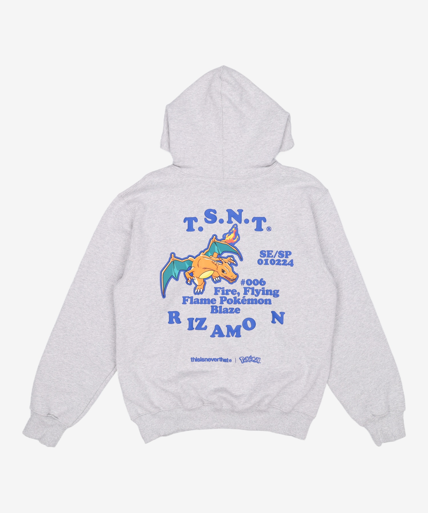 [USED] 디스이즈네버댓(THISISNEVERTHAT) PKM Rizamon Hooded Sweatshirt Grey M ...